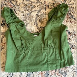 Abercrombie & Fitch Olive Green Blouse Top